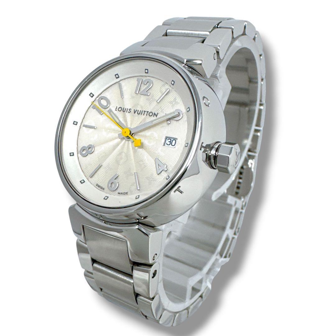 ルイヴィトン タンブール Q121K デイト レディース 腕時計 ブランド 美品