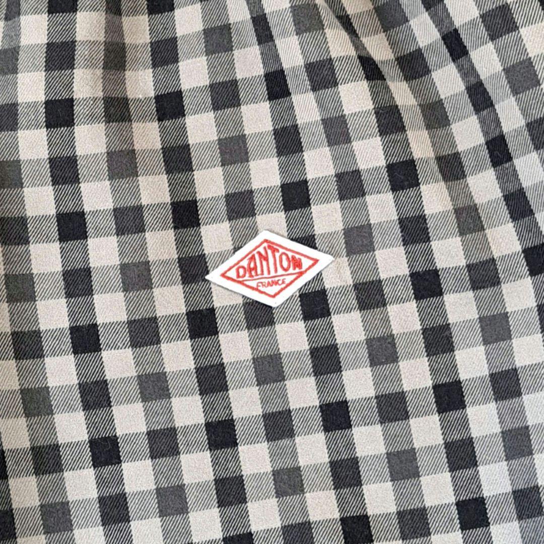 ダントン 2023 キーネック ギャザー ロングチェックワンピース ゆったり