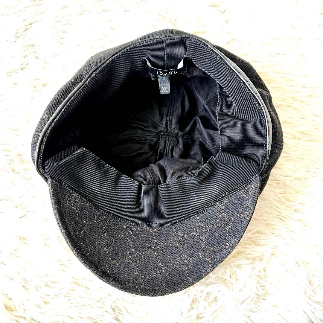 グッチ キャスケット GG柄 帽子 XL ブラック ブラウン イタリア　正規品