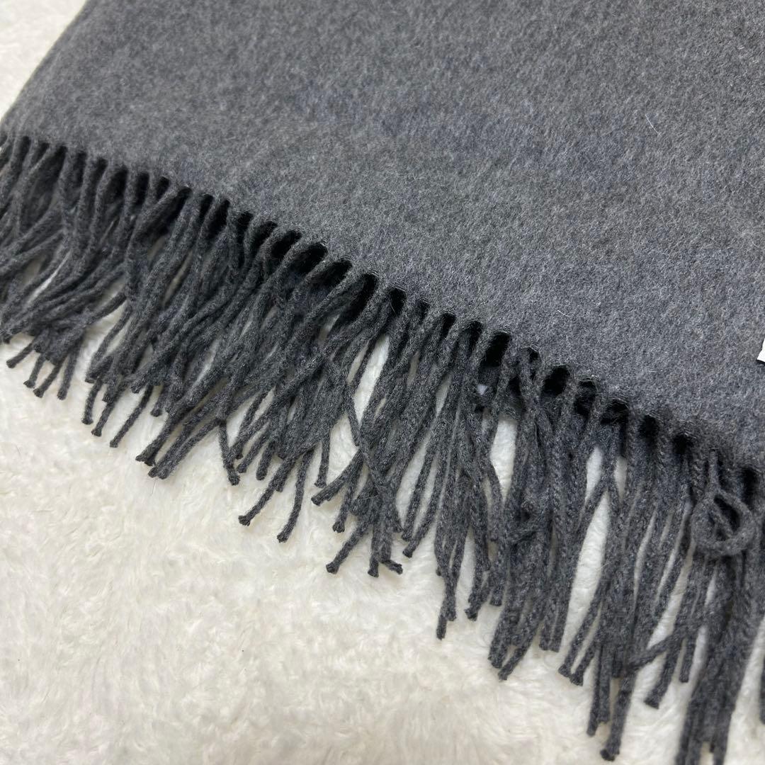 【極美品】ジョンストンズオブエルガン カシミヤ100% 大判ストール グレー