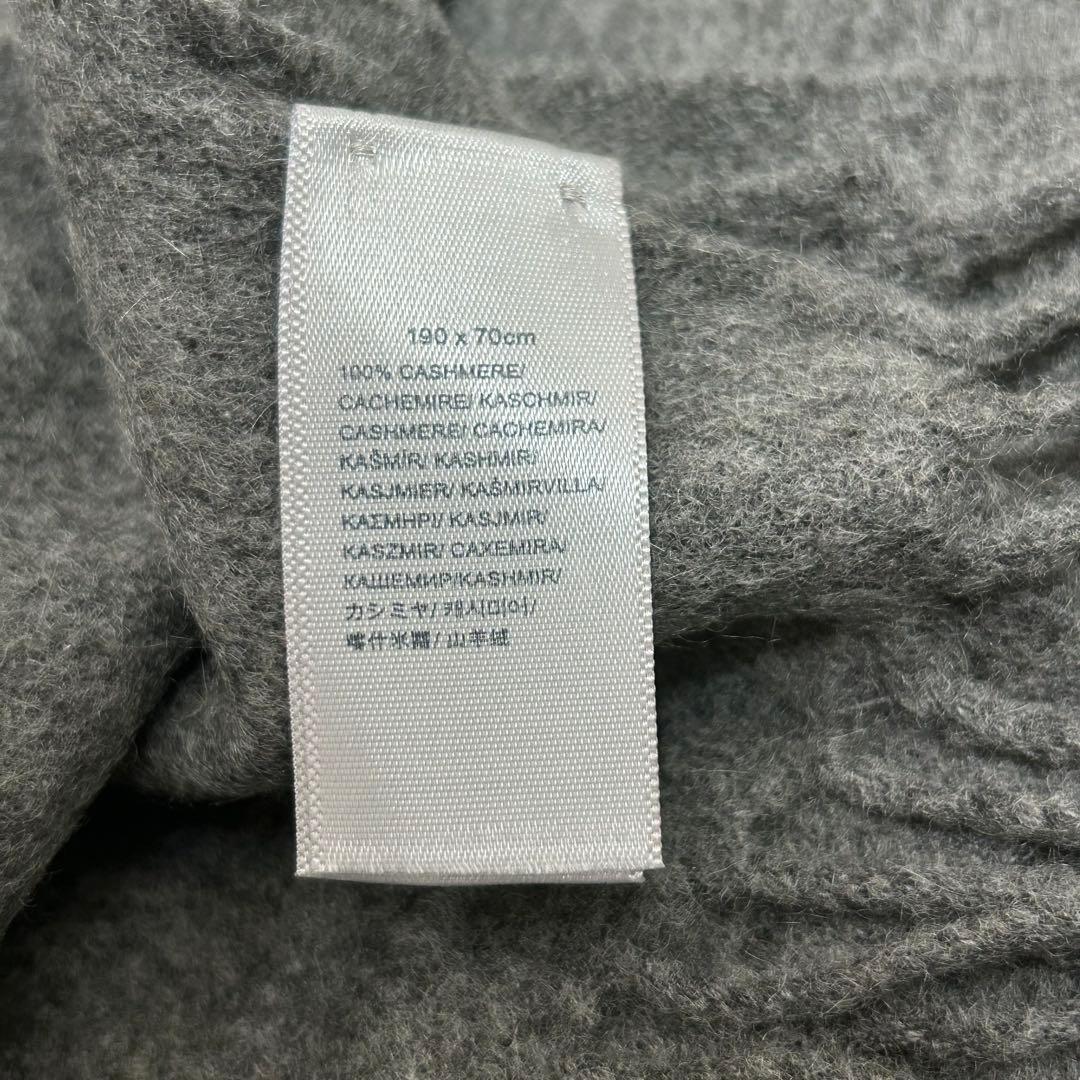 【極美品】ジョンストンズオブエルガン カシミヤ100% 大判ストール グレー