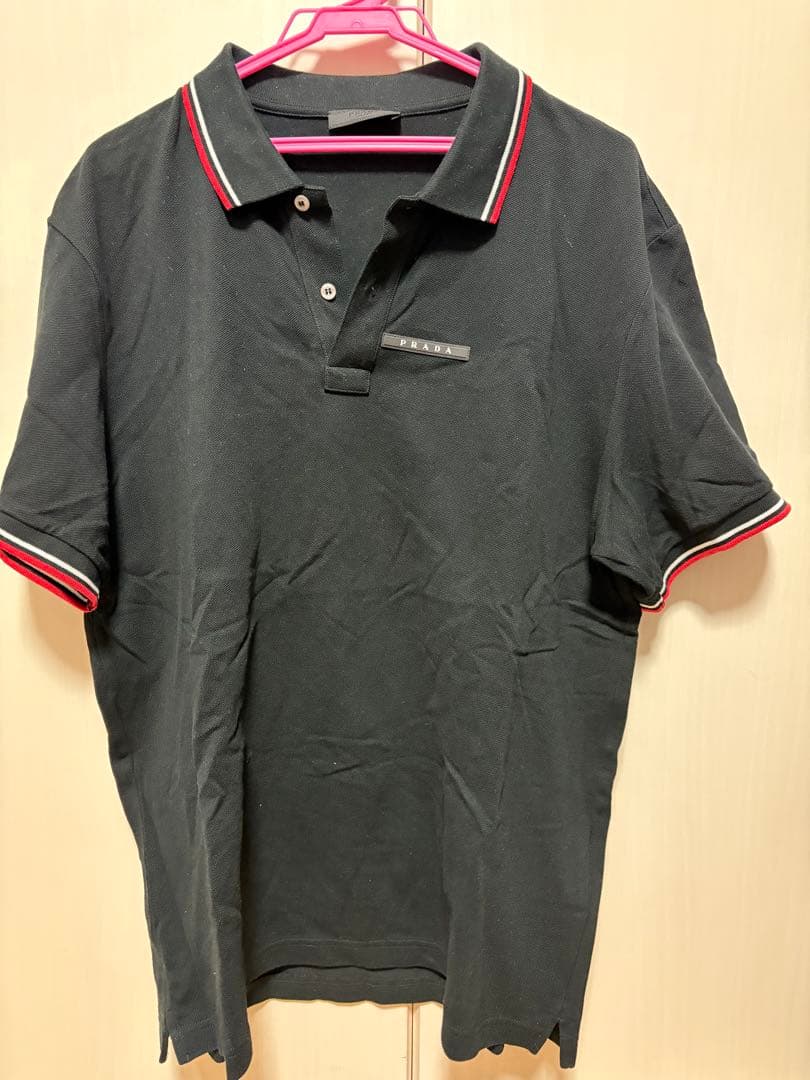 PRADA ブラック ポロシャツ