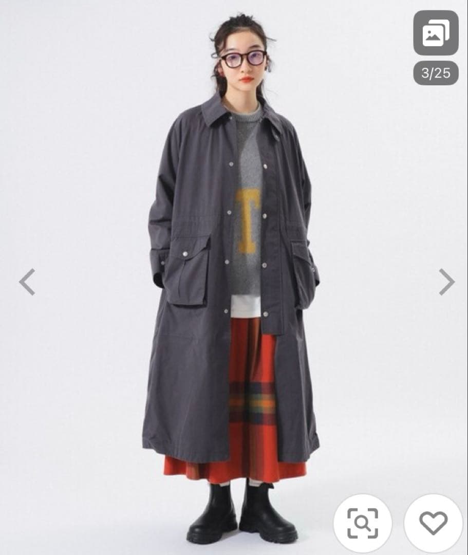 ビームスボーイ　ステンカラーコート　ベージュ 今季　新品タグ付き2way