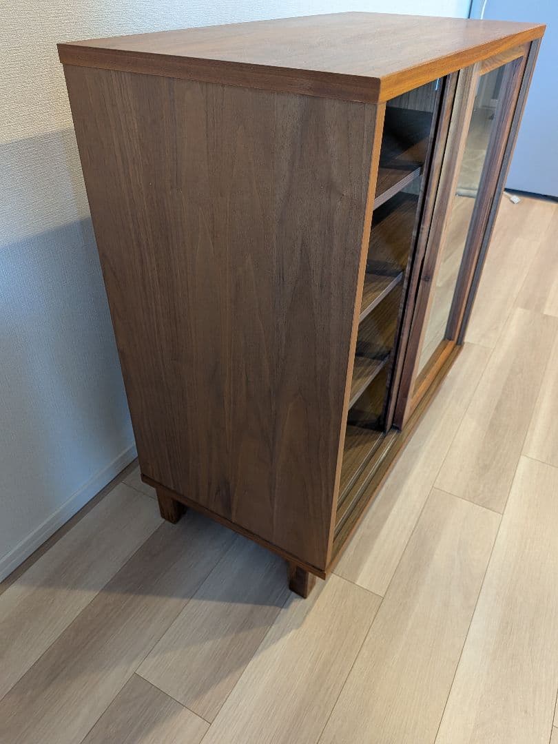無印良品　キャビネット 食器棚　ウォールナット