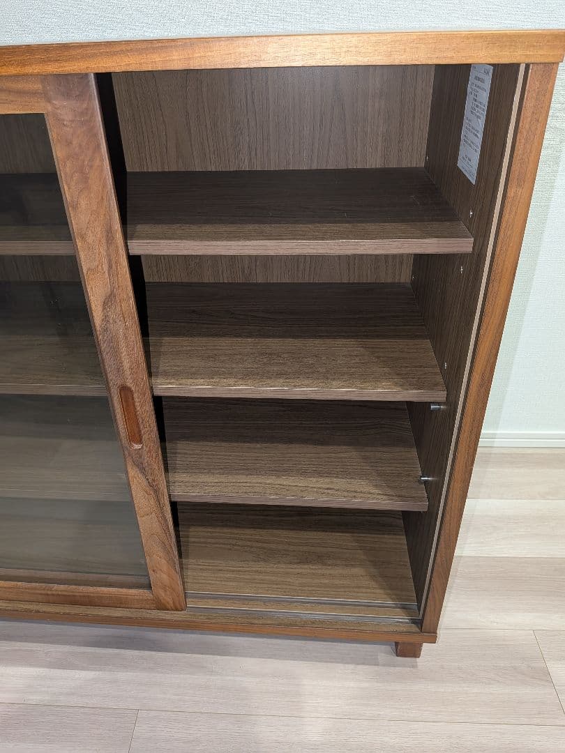 無印良品　キャビネット 食器棚　ウォールナット