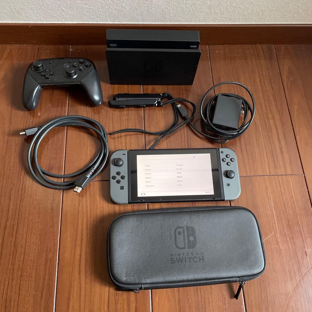 Nintendo Switch 本体　外箱無し　純正プロコン　SDカード128付