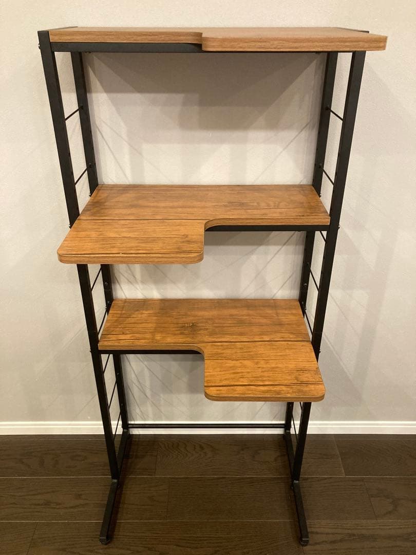 キャットタワー　本棚　収納棚　収納ラック　ブラウン　スチール