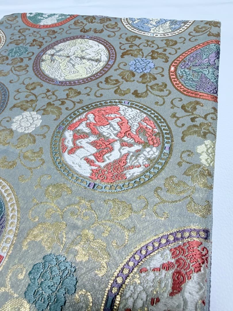 高級 袋帯 正絹 六通柄 龍村美術織物 唐織 訪問着 色無地 留袖 約90万円