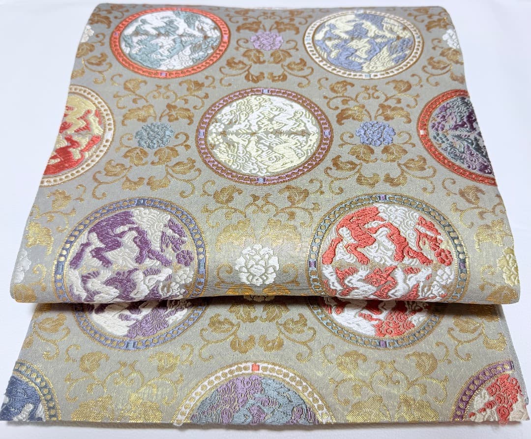 高級 袋帯 正絹 六通柄 龍村美術織物 唐織 訪問着 色無地 留袖 約90万円