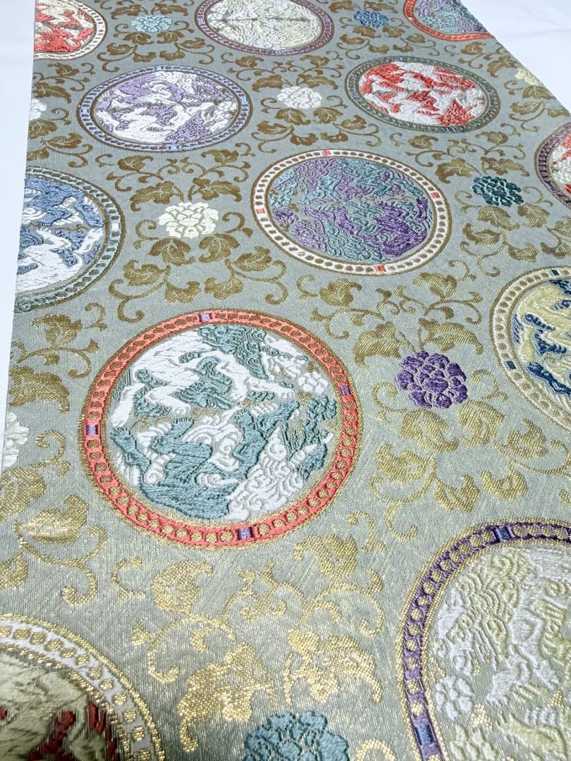 高級 袋帯 正絹 六通柄 龍村美術織物 唐織 訪問着 色無地 留袖 約90万円