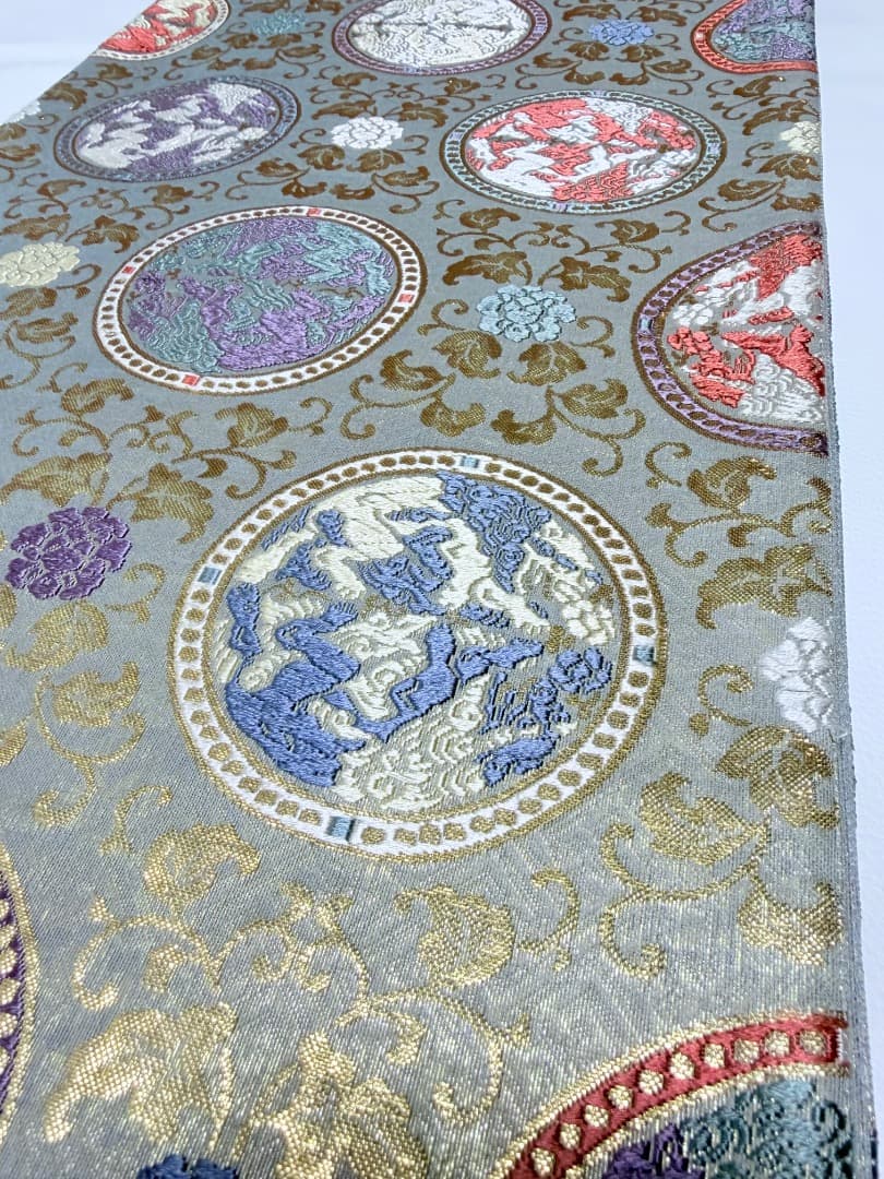 高級 袋帯 正絹 六通柄 龍村美術織物 唐織 訪問着 色無地 留袖 約90万円