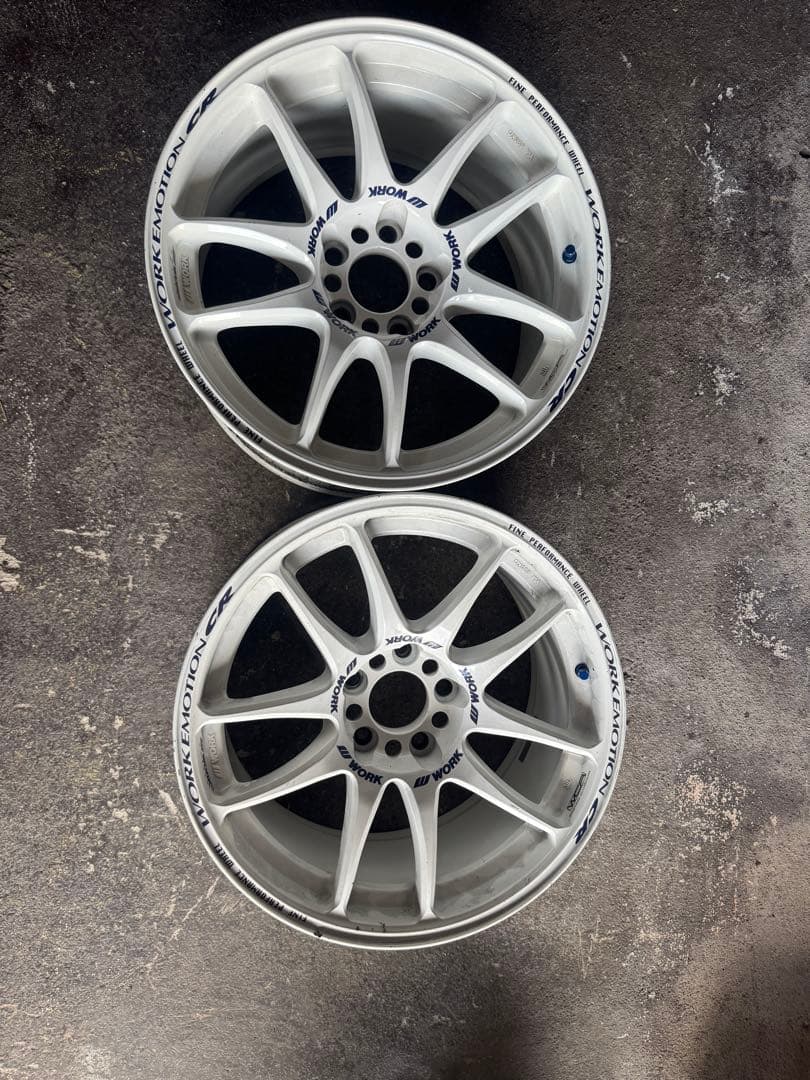 １７インチ　9jj+OFF 17 workエモーションCRホワイト ホイール