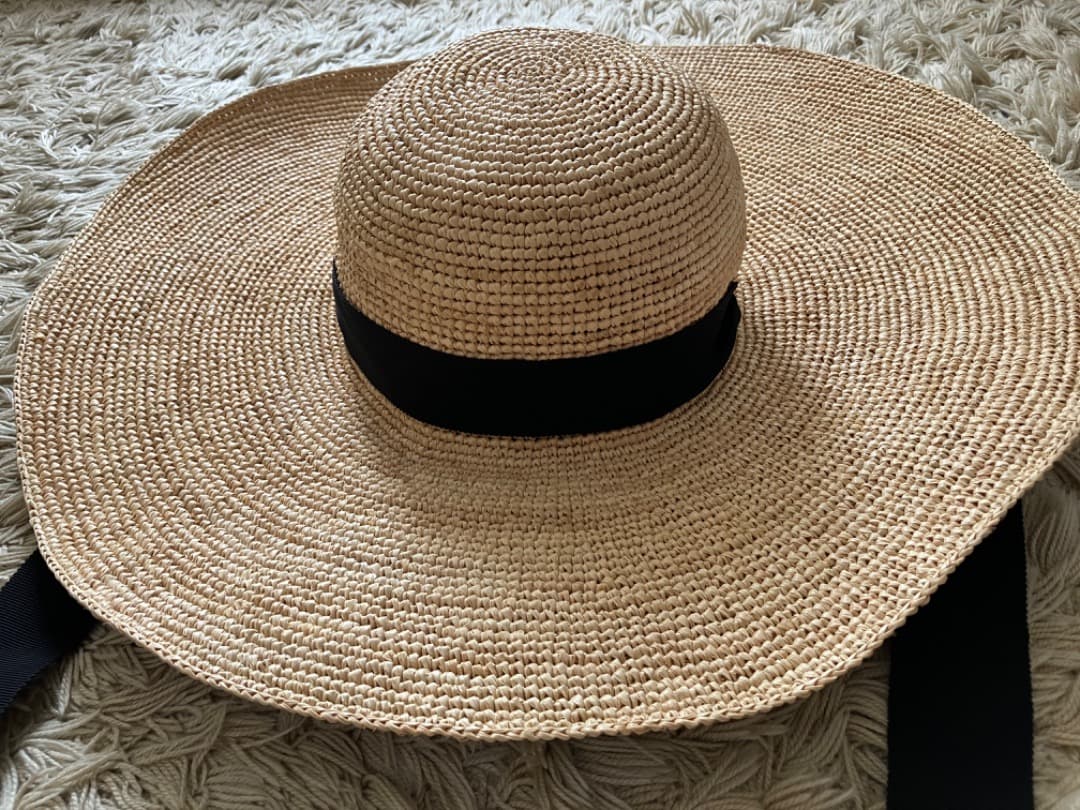 極美品 maison n.h paris ストローハット メゾンエヌアッシュパリ