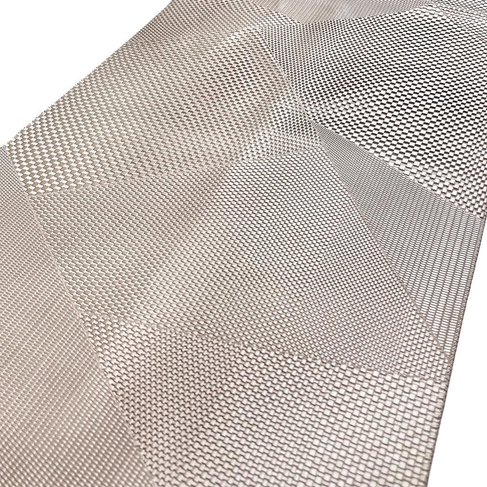 八寸名古屋帯 博多織 中古 正絹 ピンクベージュ No.ymo0110