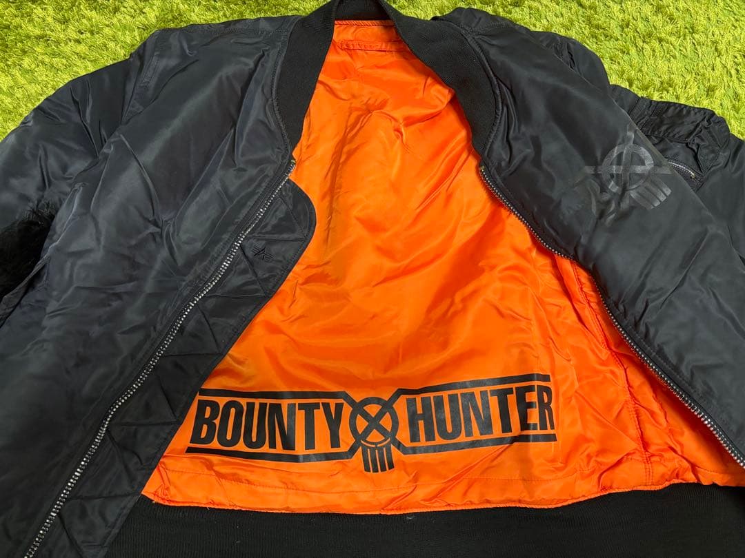 希少 BOUNTY HUNTER X ALPHA blackファー付MA-1
