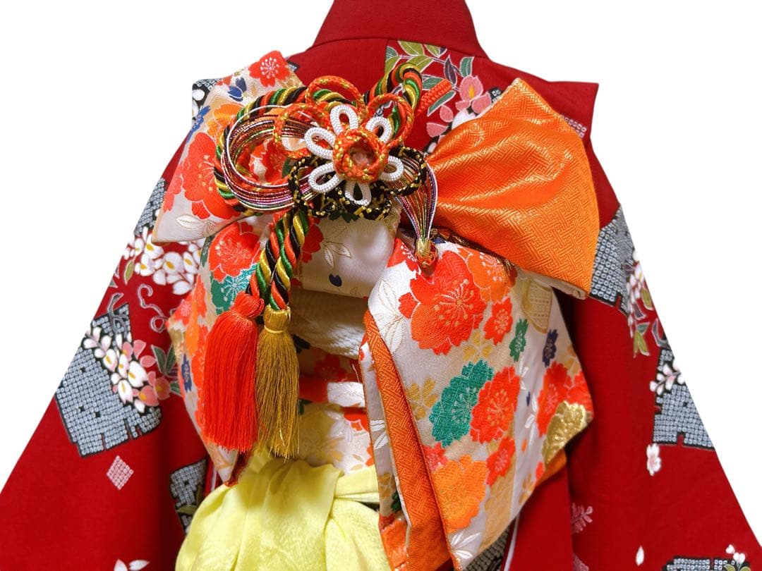 上品な色合い♡七五三　7歳　女の子　フルセット　一式　赤系