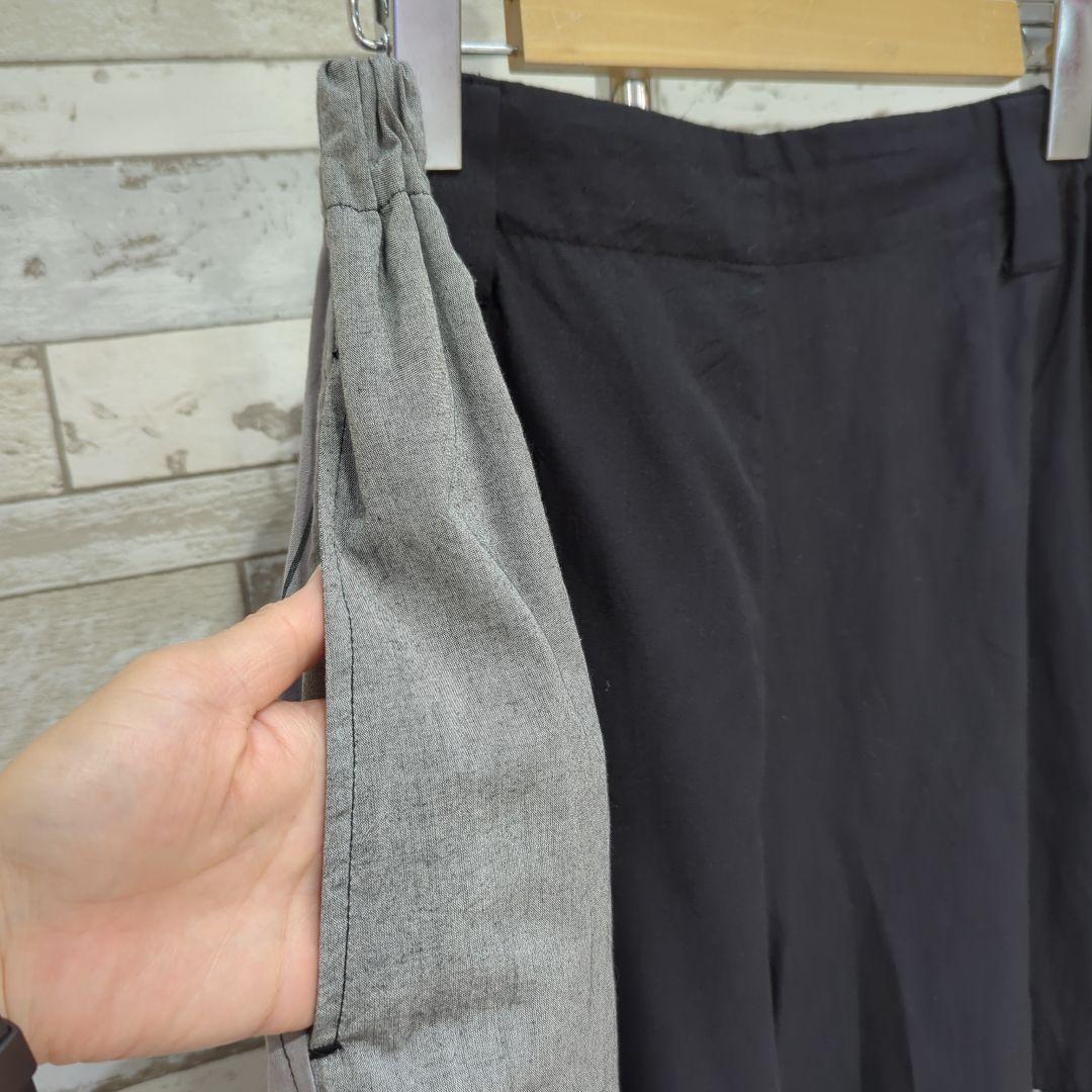 ARTMIX（萌MOURU）サルエルパンツ 黒とグレーのパッチワーク