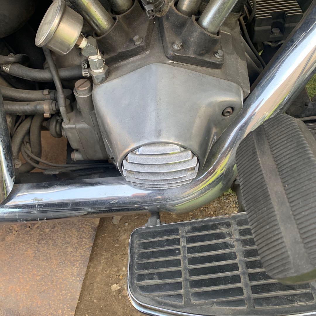 ハーレーアルミ砂型ポイントカバー 7フィンタイプ真鍮ネジ付属☆即納