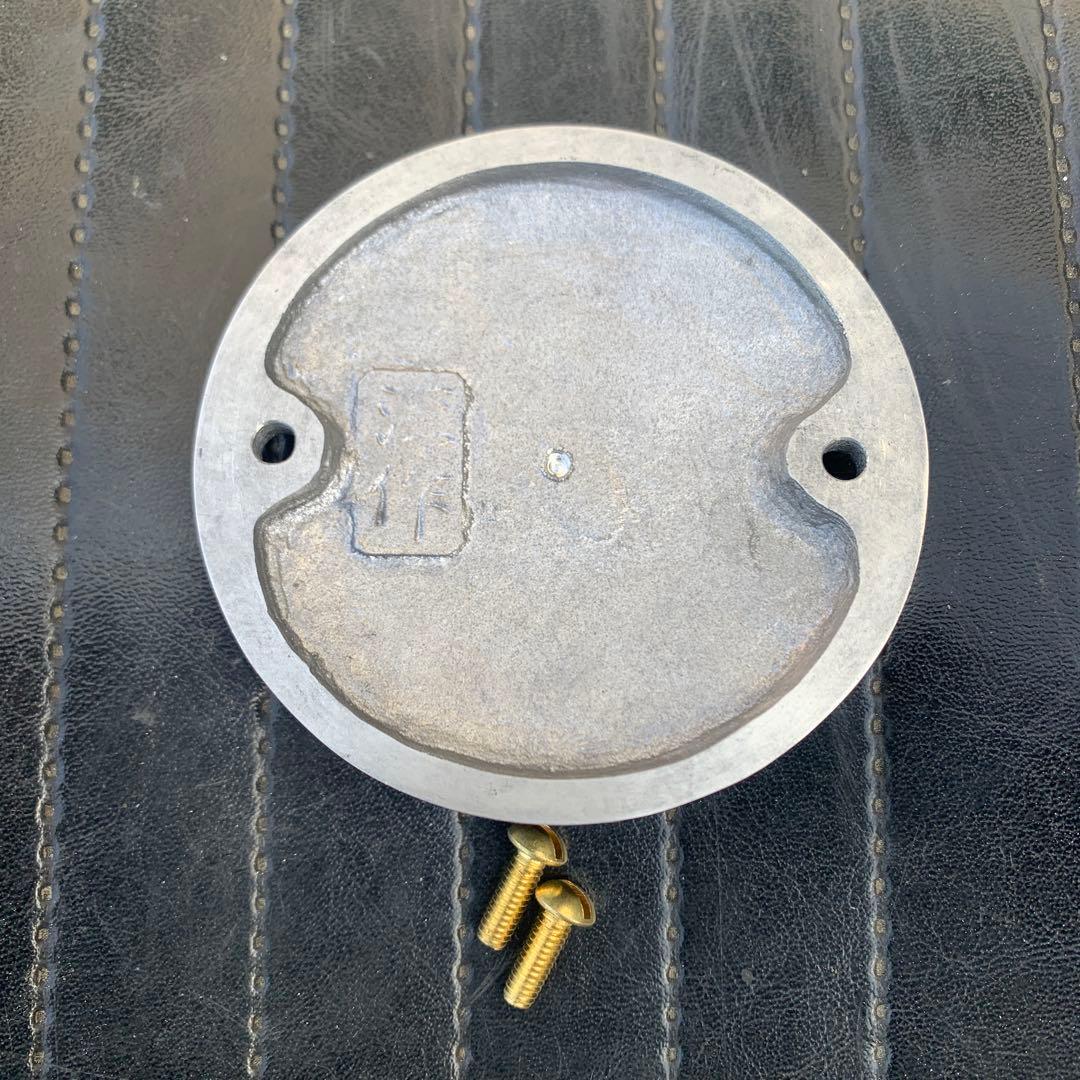 ハーレーアルミ砂型ポイントカバー 7フィンタイプ真鍮ネジ付属☆即納