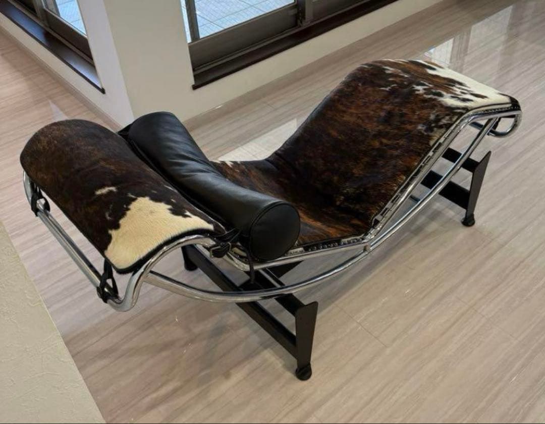 美品♪コルビュジェ シェーズロング LC4 リプロダクト 本革 ハラコ イタリア