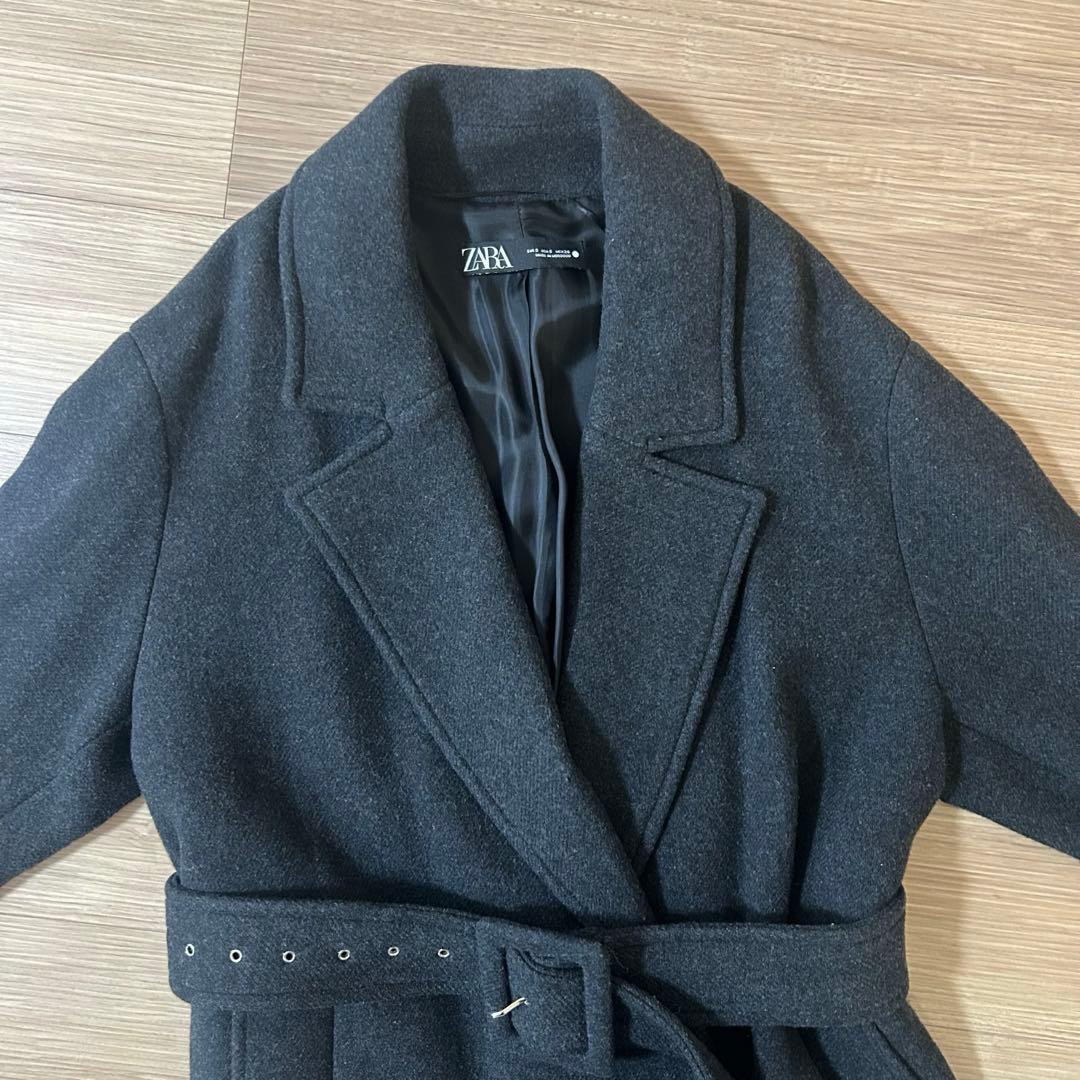 ZARA ザラ　ロングコート　MANTECO マンテコ　秋冬　ベルト　希少　美品