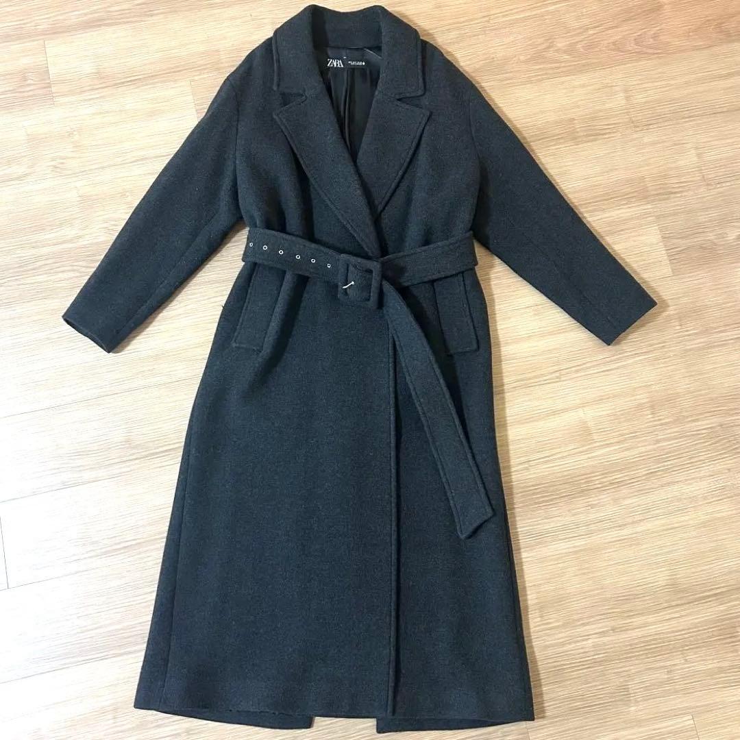 ZARA ザラ　ロングコート　MANTECO マンテコ　秋冬　ベルト　希少　美品