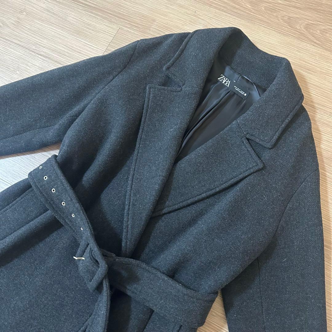 ZARA ザラ　ロングコート　MANTECO マンテコ　秋冬　ベルト　希少　美品