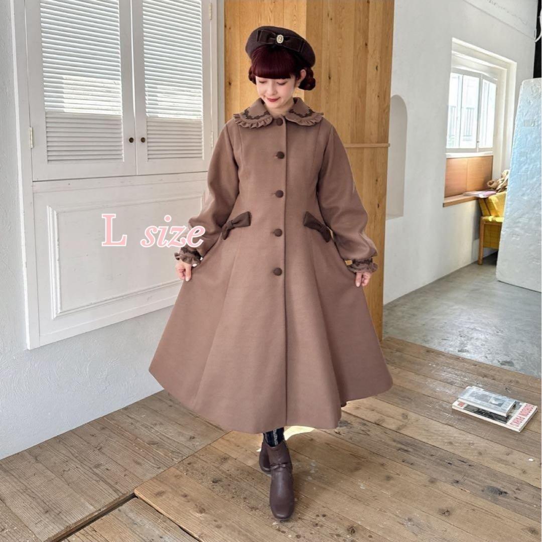 青木美沙子 しまむら ブラウン ロングコート Lサイズ