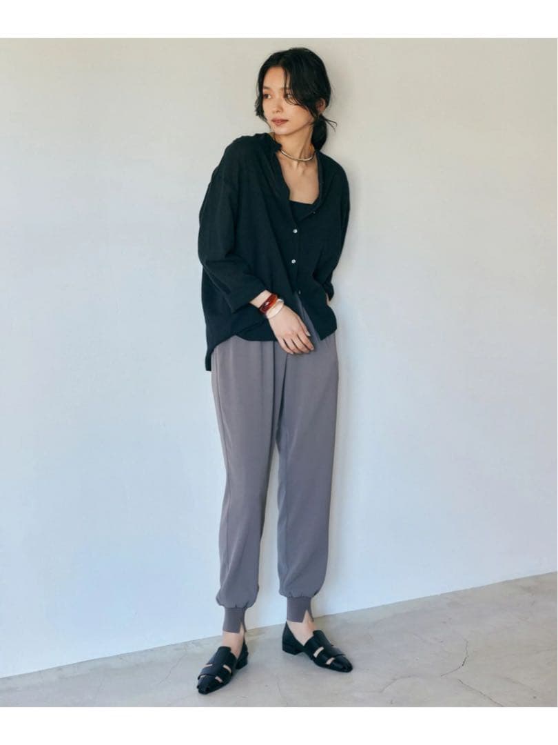 ほぼ新品＊BARNYARDSTORM ダブルクロスジョガーパンツ 上品チャコール