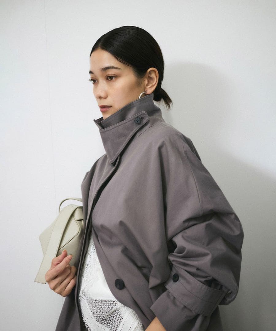 salon adam et rope /テントラインステンカラートレンチコート