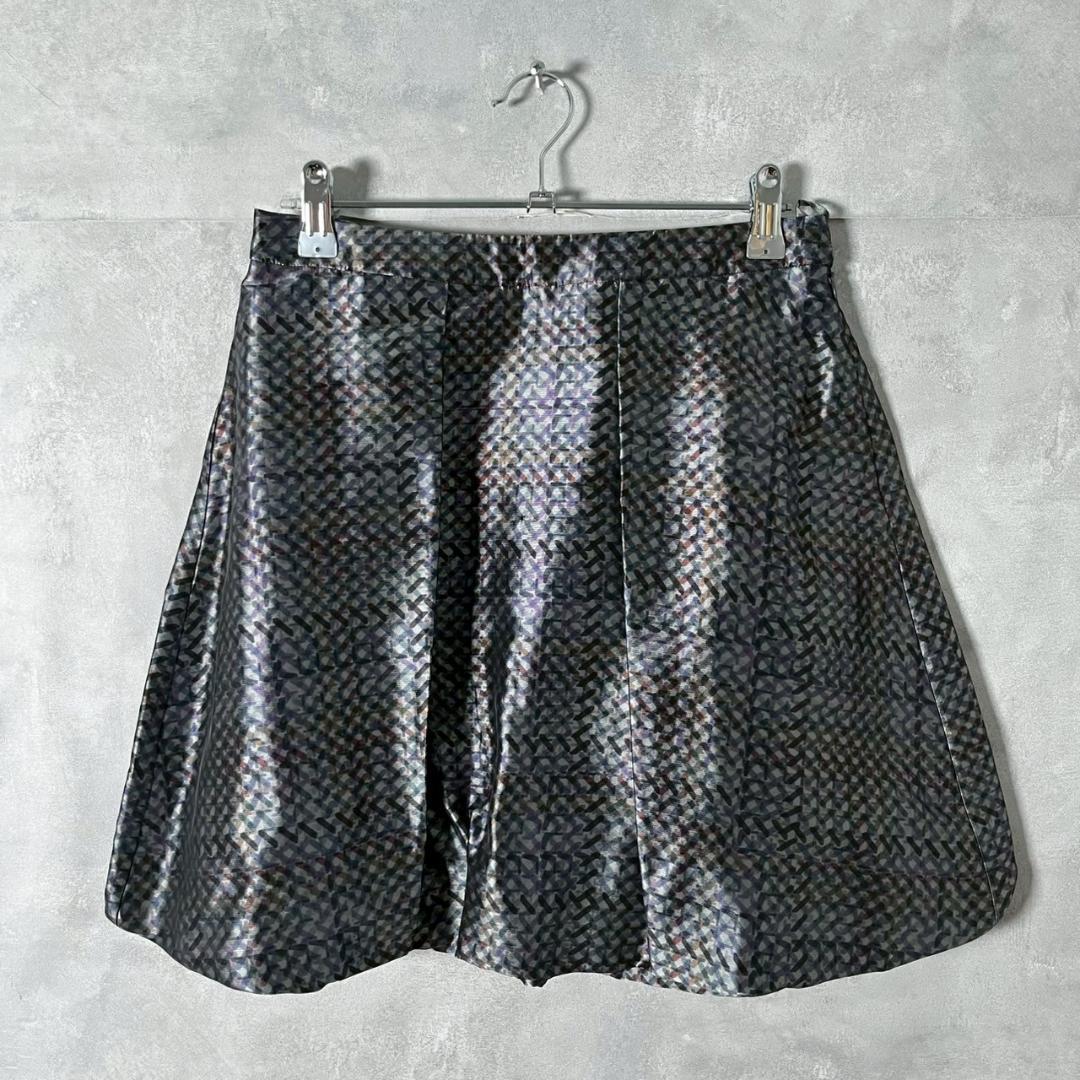 EMPORIO ARMANI イタリア製 光沢 デザイン スカート N1215