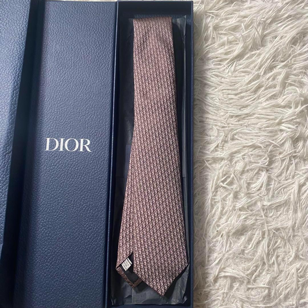 【未使用級】クリスチャンディオール　ネクタイ　備品完備　オブリーク　トロッター柄