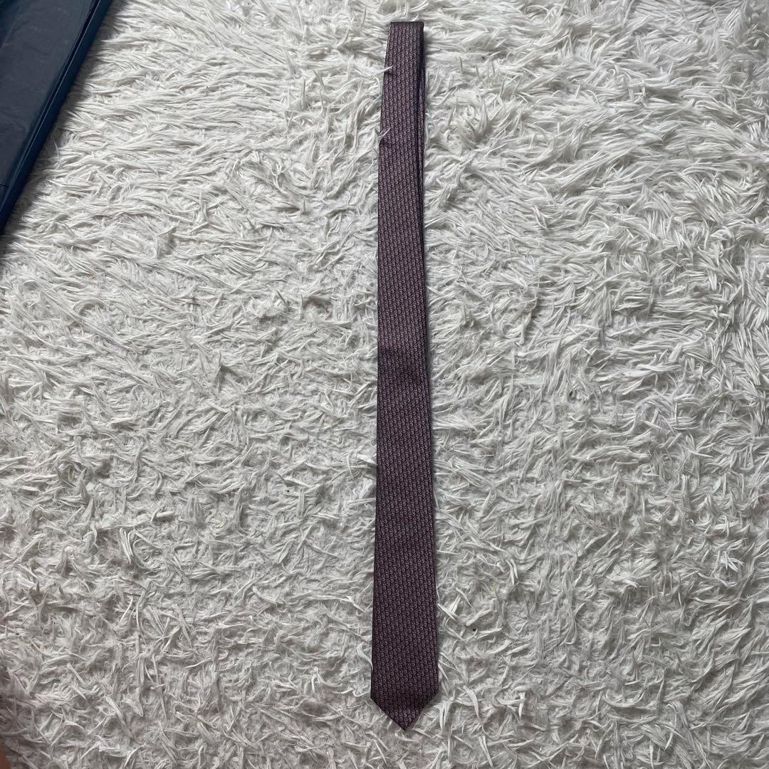 【未使用級】クリスチャンディオール　ネクタイ　備品完備　オブリーク　トロッター柄
