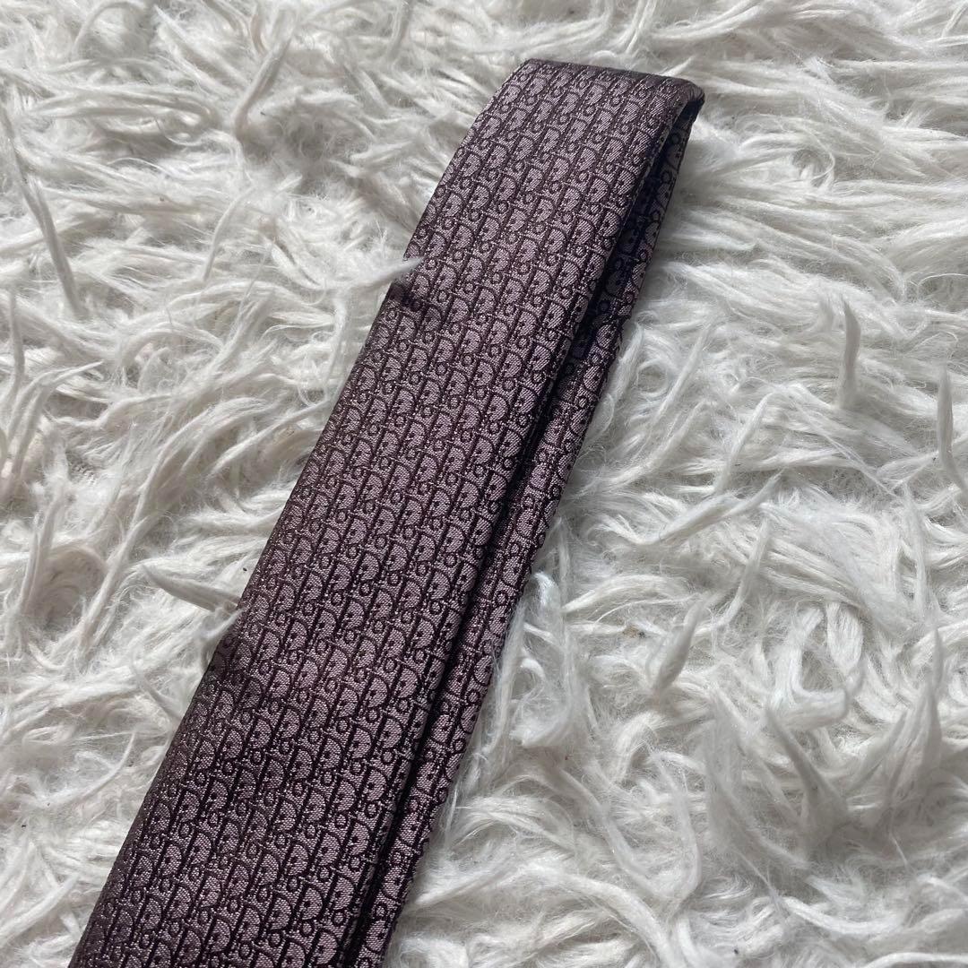 【未使用級】クリスチャンディオール　ネクタイ　備品完備　オブリーク　トロッター柄