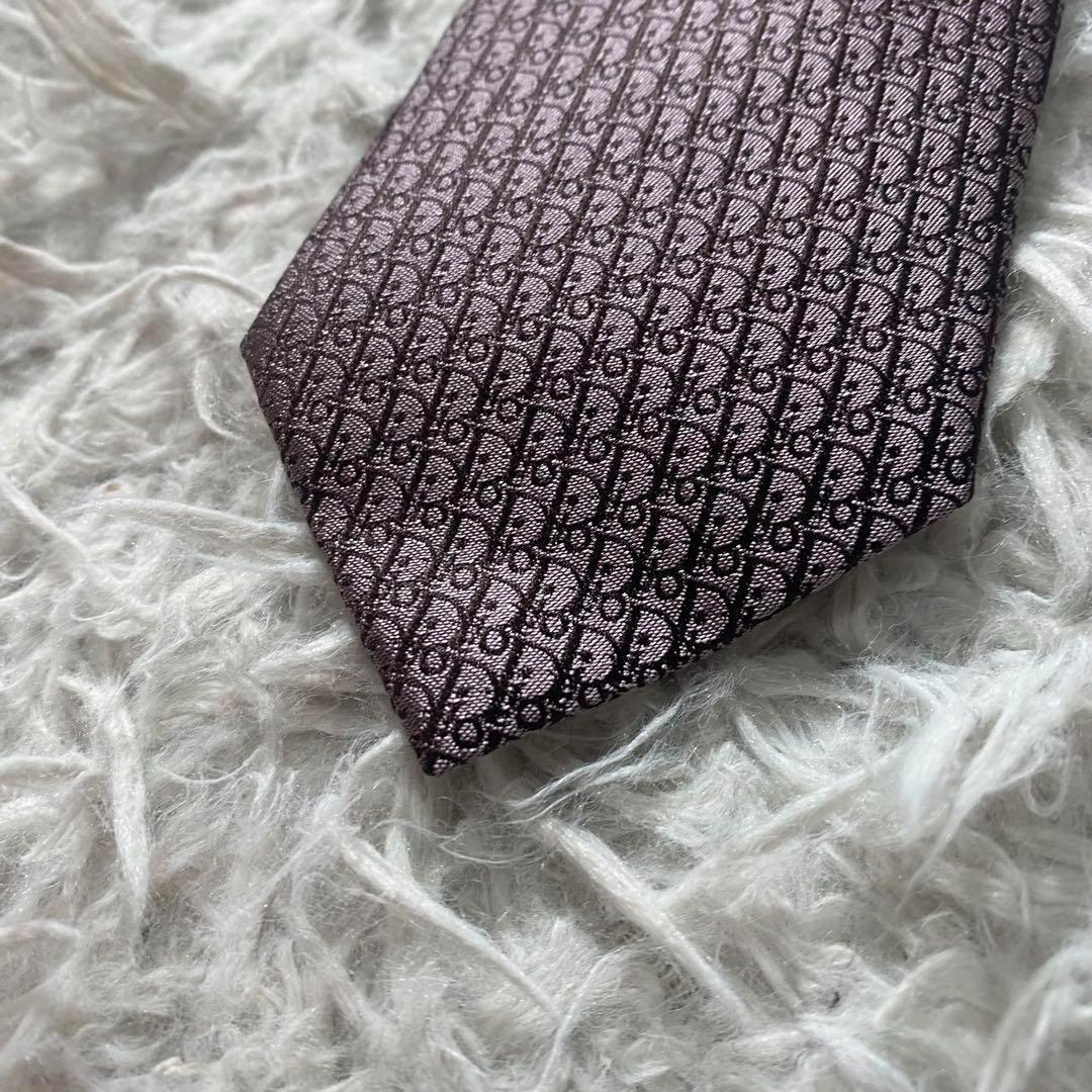 【未使用級】クリスチャンディオール　ネクタイ　備品完備　オブリーク　トロッター柄