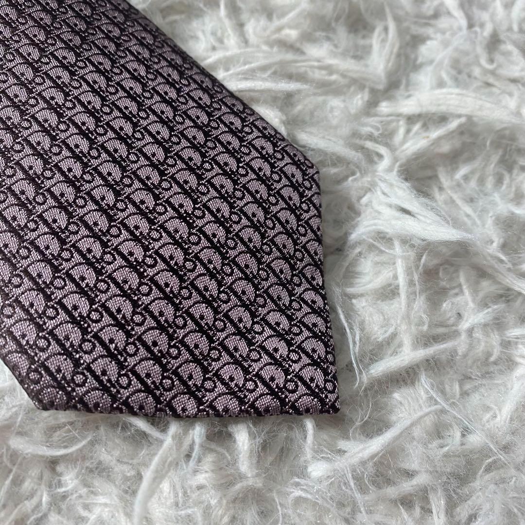 【未使用級】クリスチャンディオール　ネクタイ　備品完備　オブリーク　トロッター柄