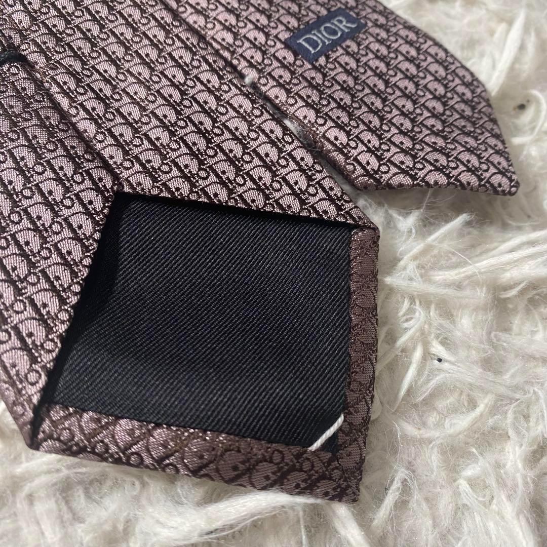 【未使用級】クリスチャンディオール　ネクタイ　備品完備　オブリーク　トロッター柄