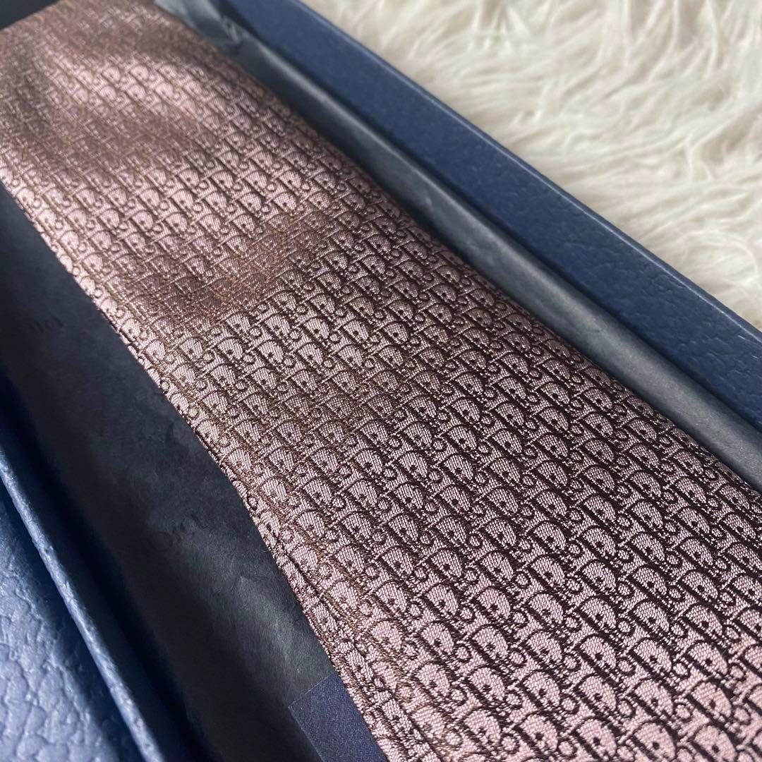 【未使用級】クリスチャンディオール　ネクタイ　備品完備　オブリーク　トロッター柄