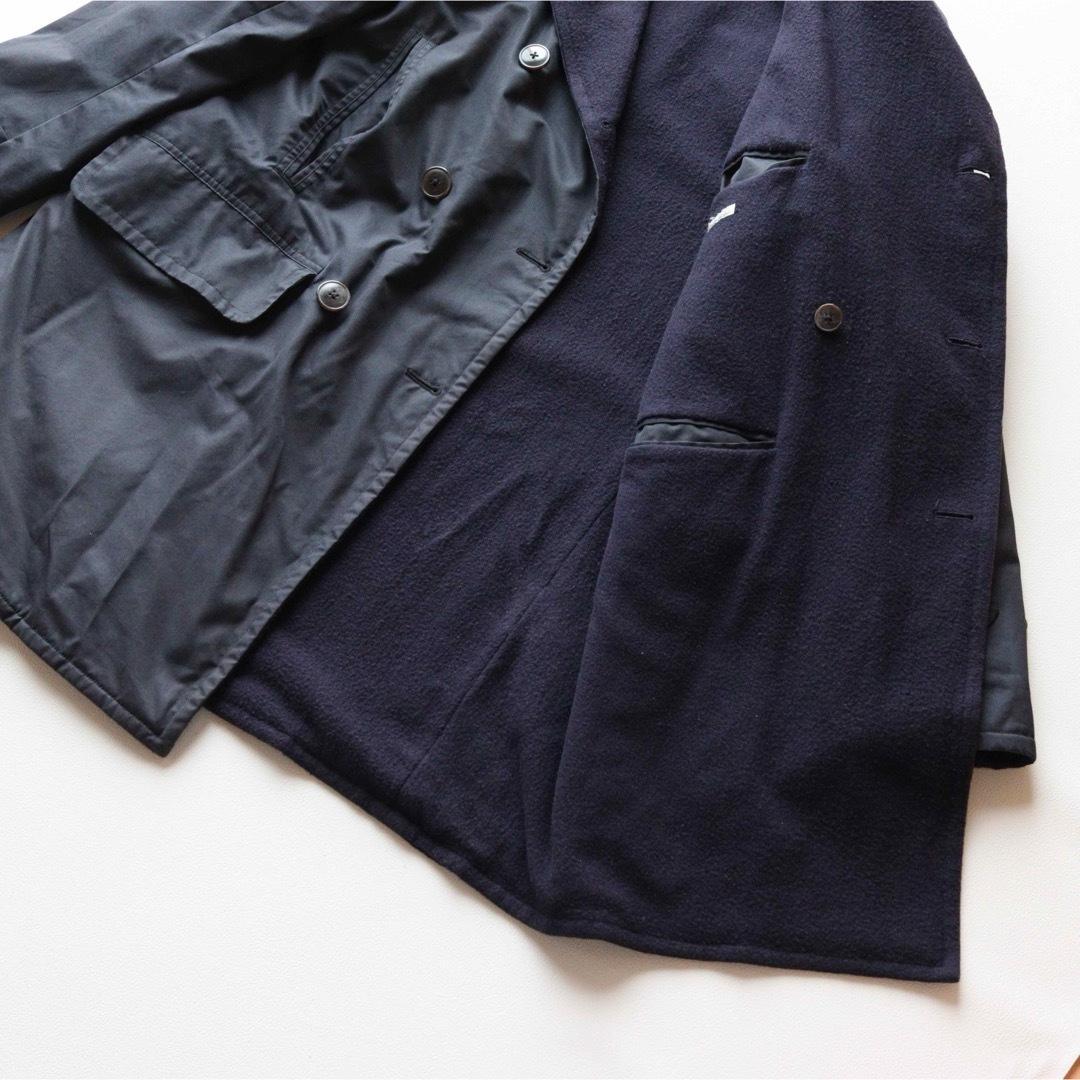 5428【美品】COMOLI　マッキノウコート　ダブルブレスト ネイビー　S