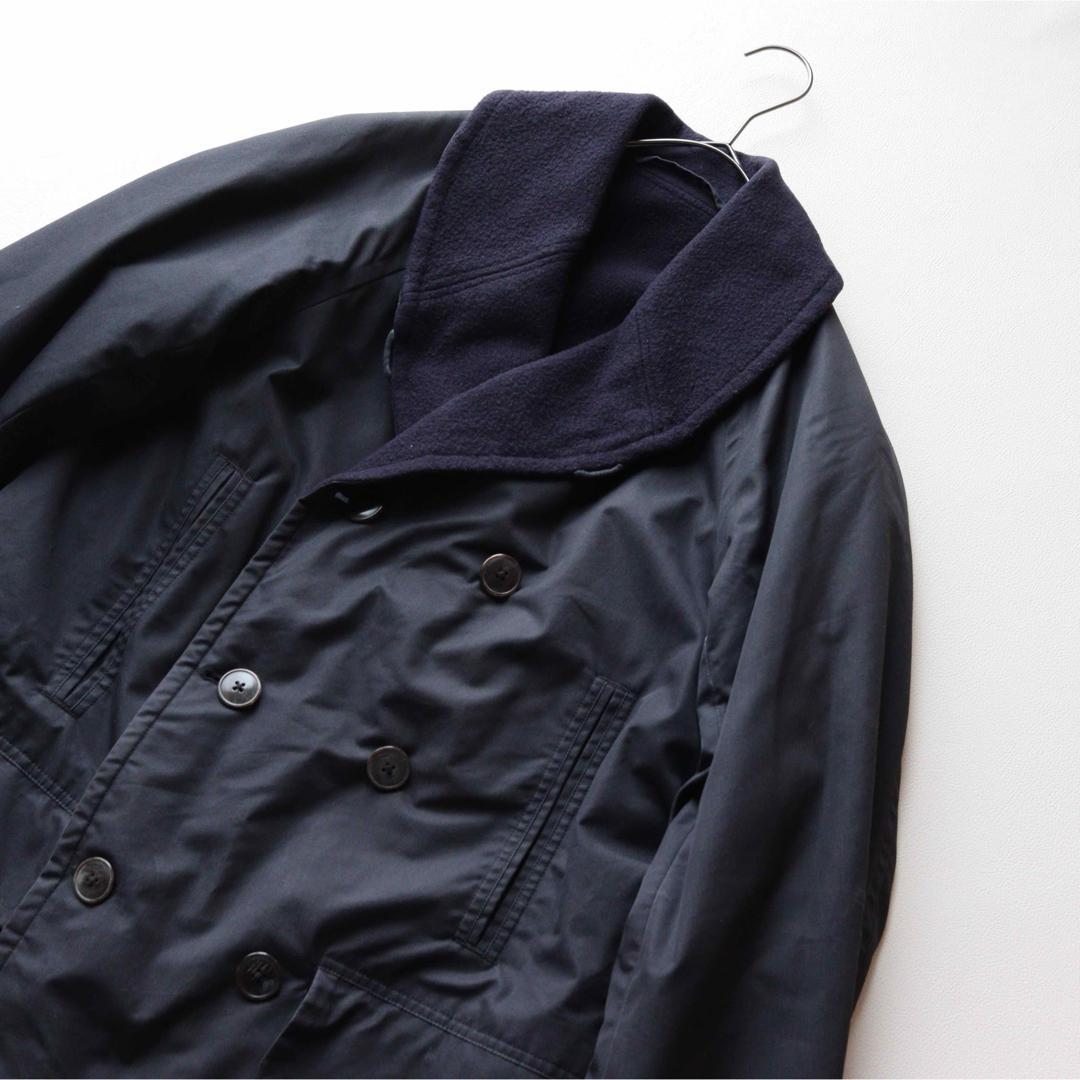 5428【美品】COMOLI　マッキノウコート　ダブルブレスト ネイビー　S