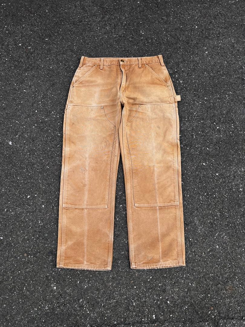 USA製 カーハートダブルニーペインターパンツ　ブラウン