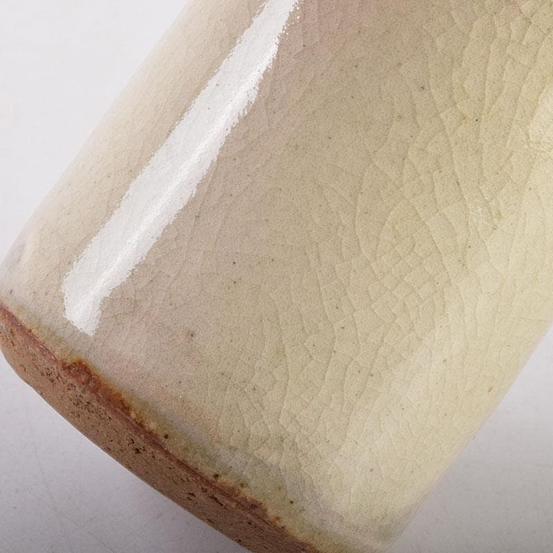 茶道具　萩焼　古萩　清水茂生作　茶入　仕覆付　共箱　V　7225