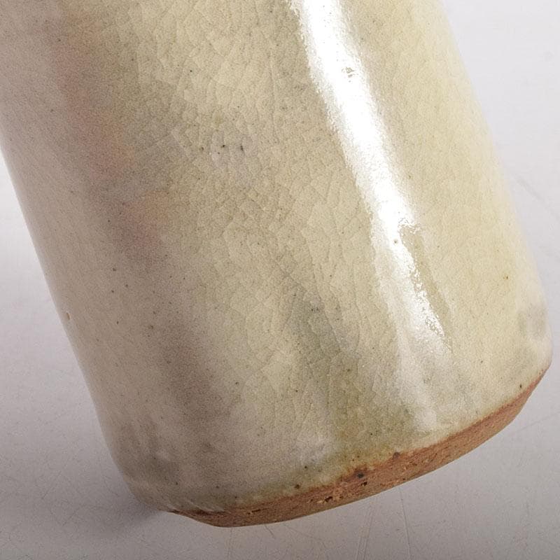 茶道具　萩焼　古萩　清水茂生作　茶入　仕覆付　共箱　V　7225