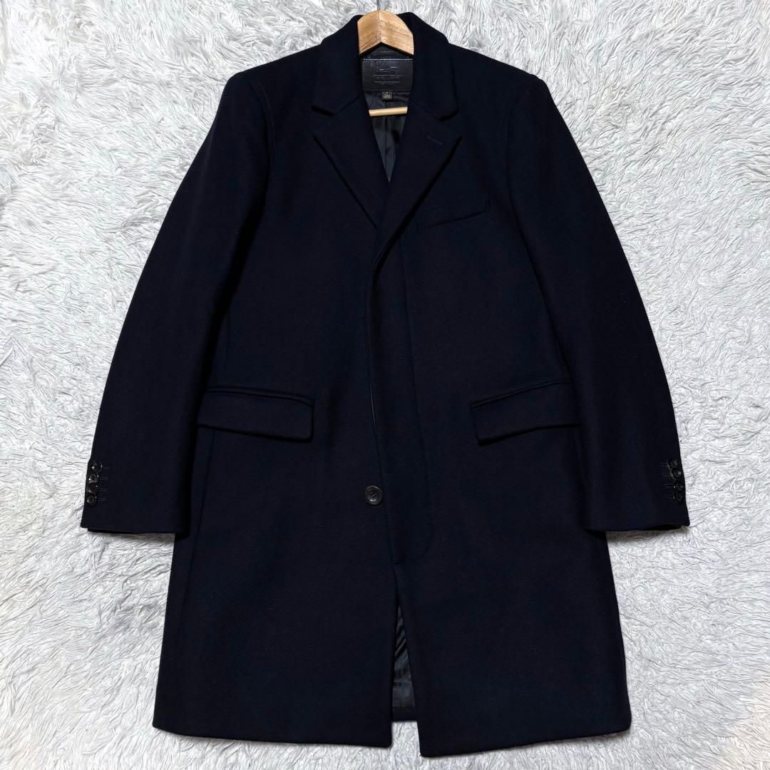 【極美品】COACH チェスターコート アンゴラ混 刺繍 革パッチ L〜XL