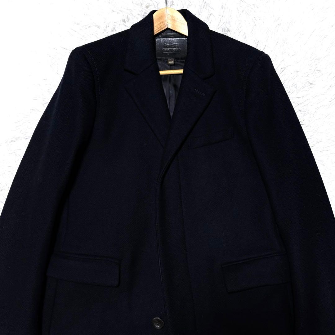 【極美品】COACH チェスターコート アンゴラ混 刺繍 革パッチ L〜XL