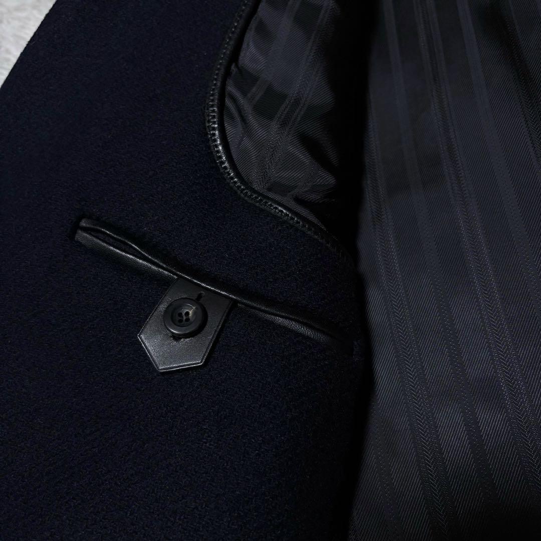 【極美品】COACH チェスターコート アンゴラ混 刺繍 革パッチ L〜XL