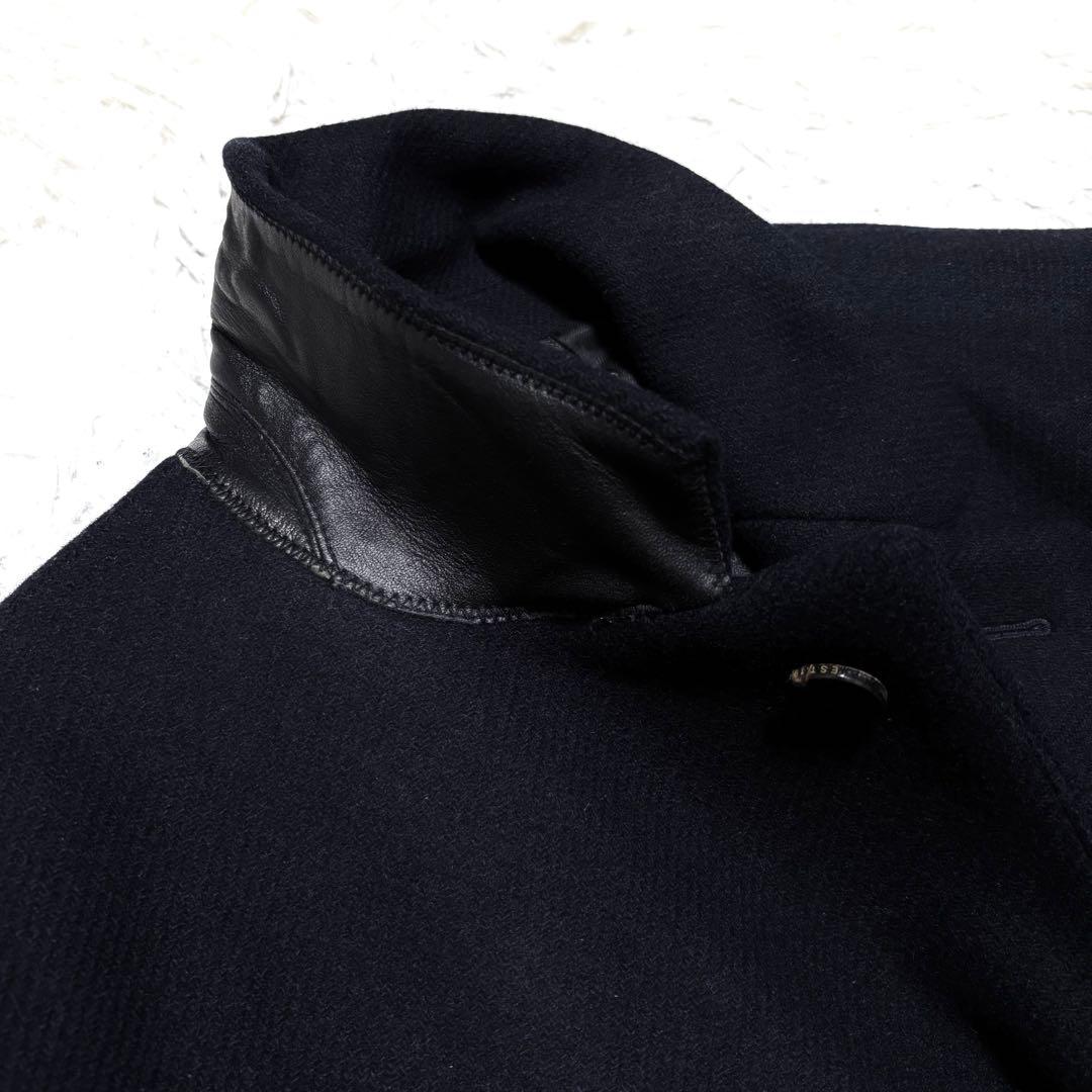 【極美品】COACH チェスターコート アンゴラ混 刺繍 革パッチ L〜XL