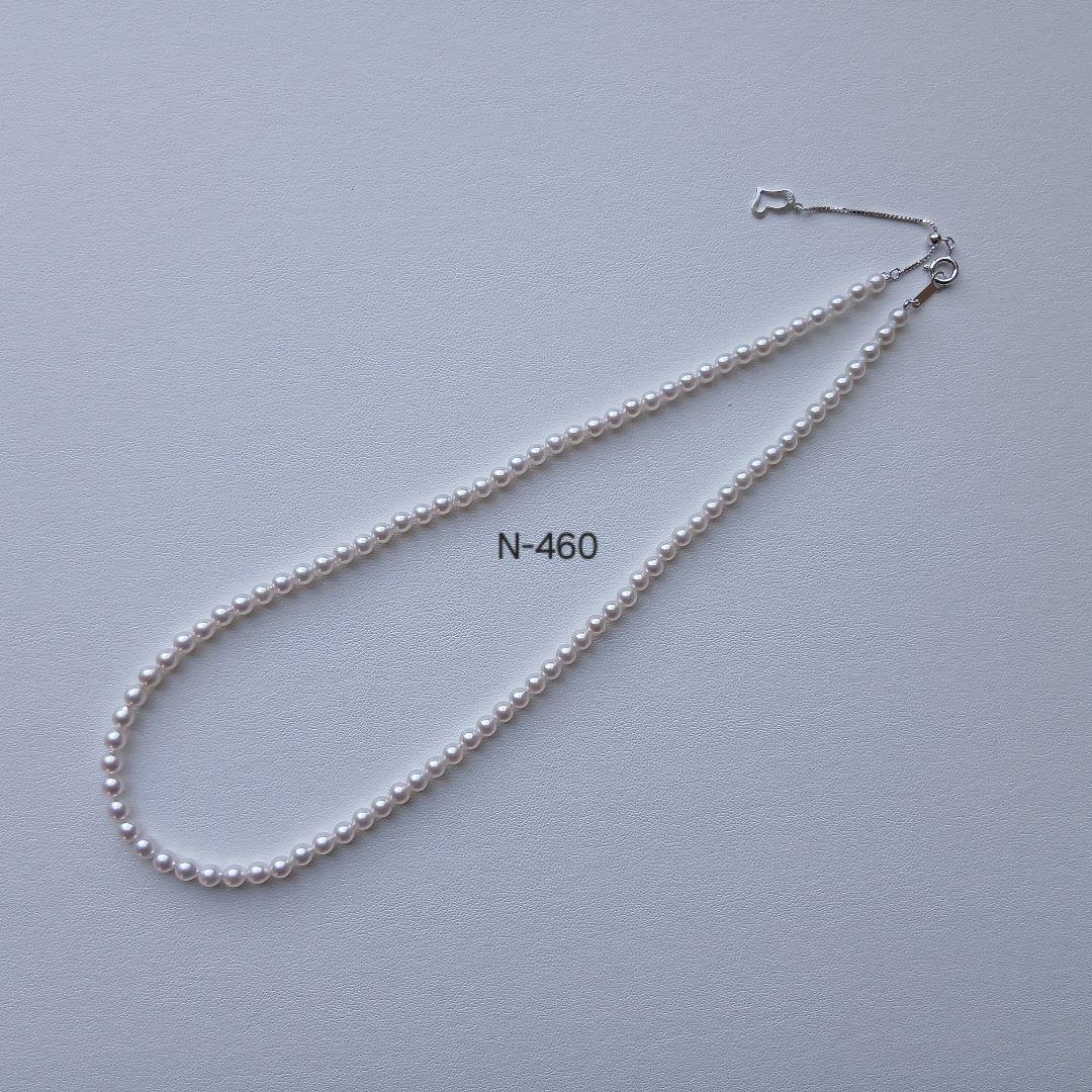N460準花珠アコヤ真珠ベビーパールネックレス4.0～4.5㎜ 三重ブランド