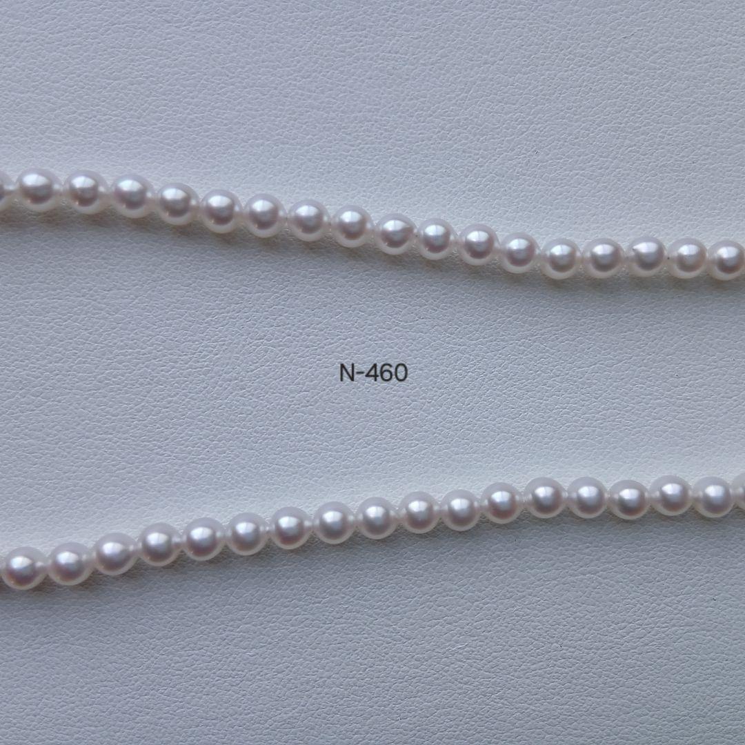 N460準花珠アコヤ真珠ベビーパールネックレス4.0～4.5㎜ 三重ブランド