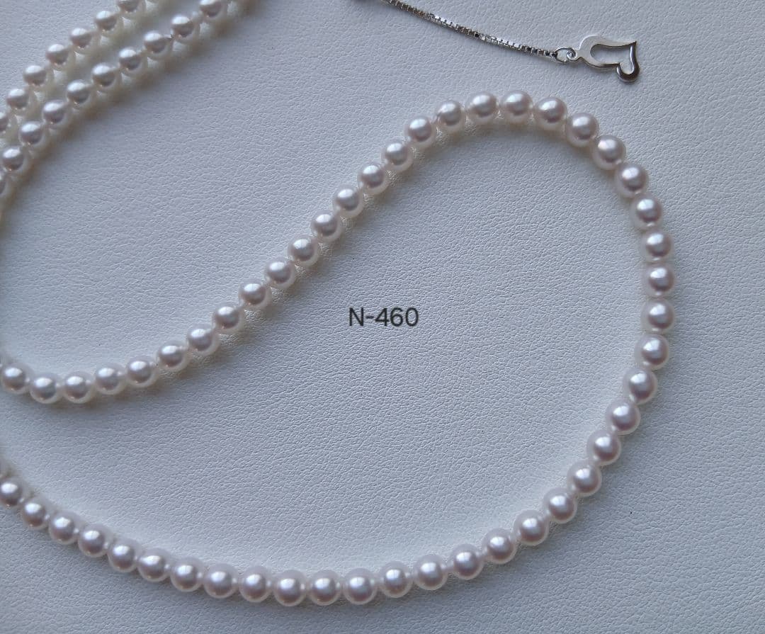 N460準花珠アコヤ真珠ベビーパールネックレス4.0～4.5㎜ 三重ブランド